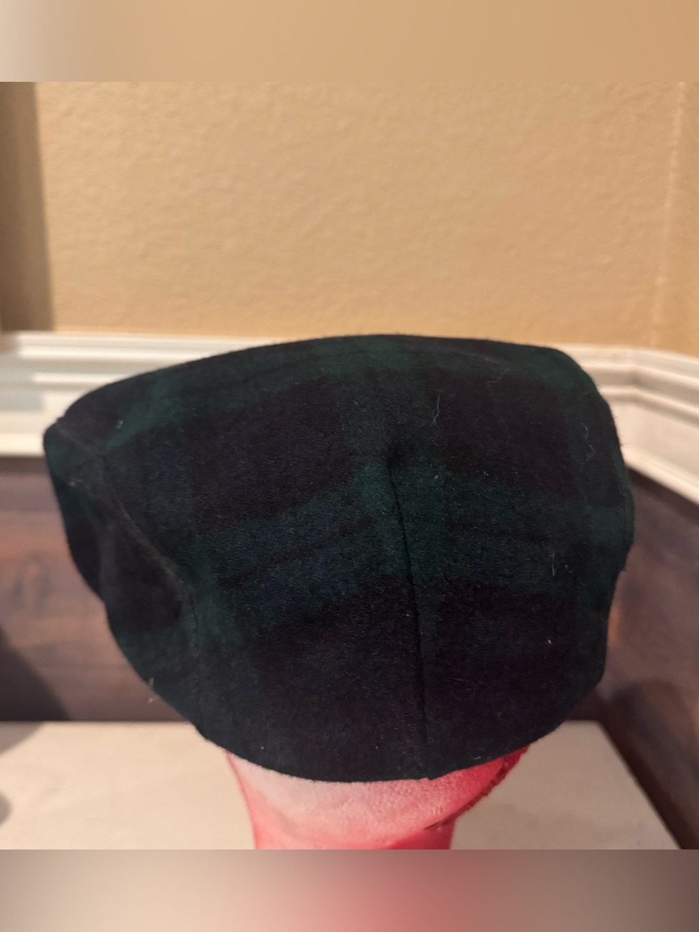 Vintage Pendleton Men’s Plaid Wool Flat Cabbie Hat Extra Large Made In USA - Picture 8 of 9